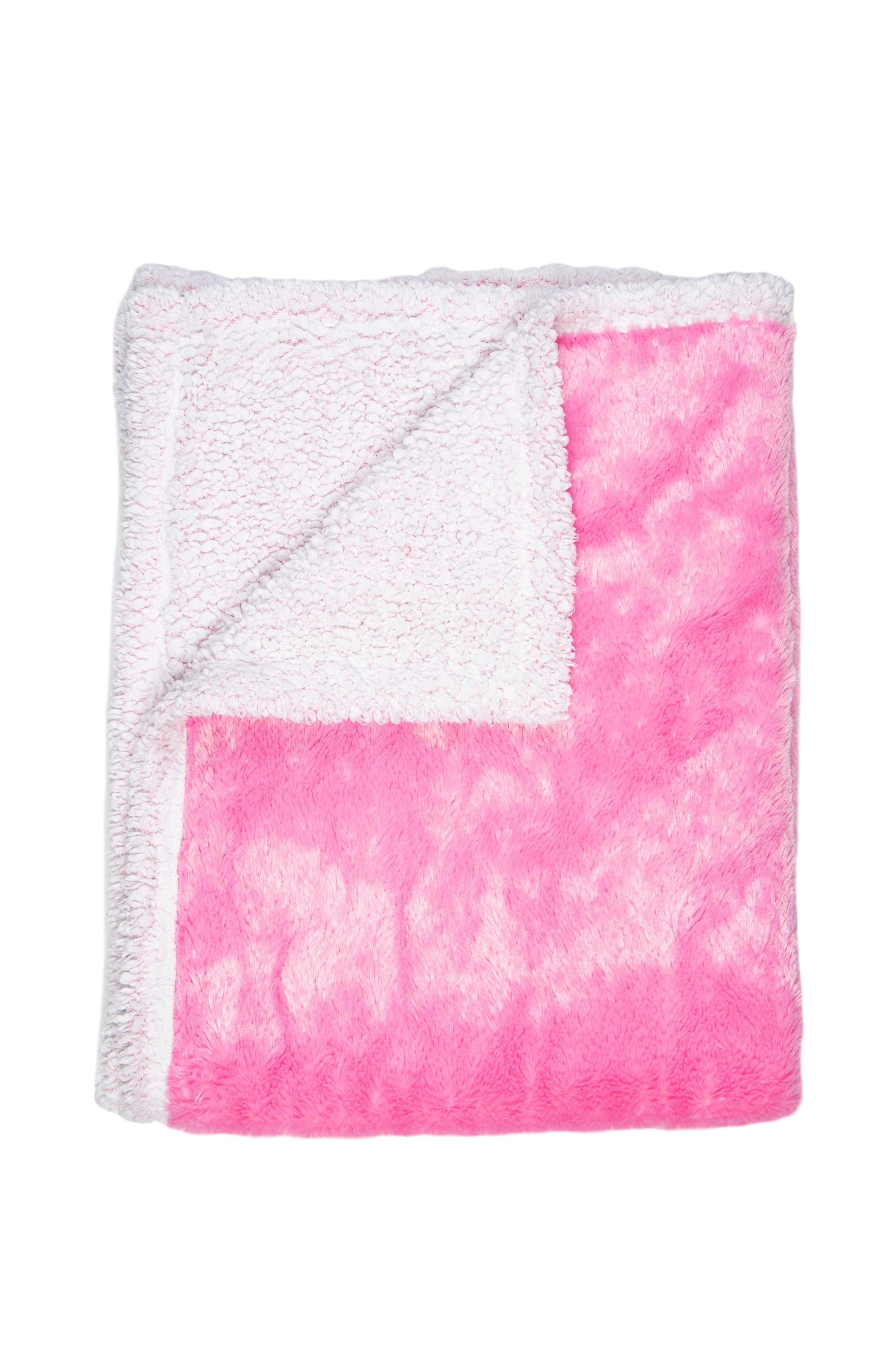 Manta acolchada de peluche rosada y blanca. 75cmx100cm - Casa Joven