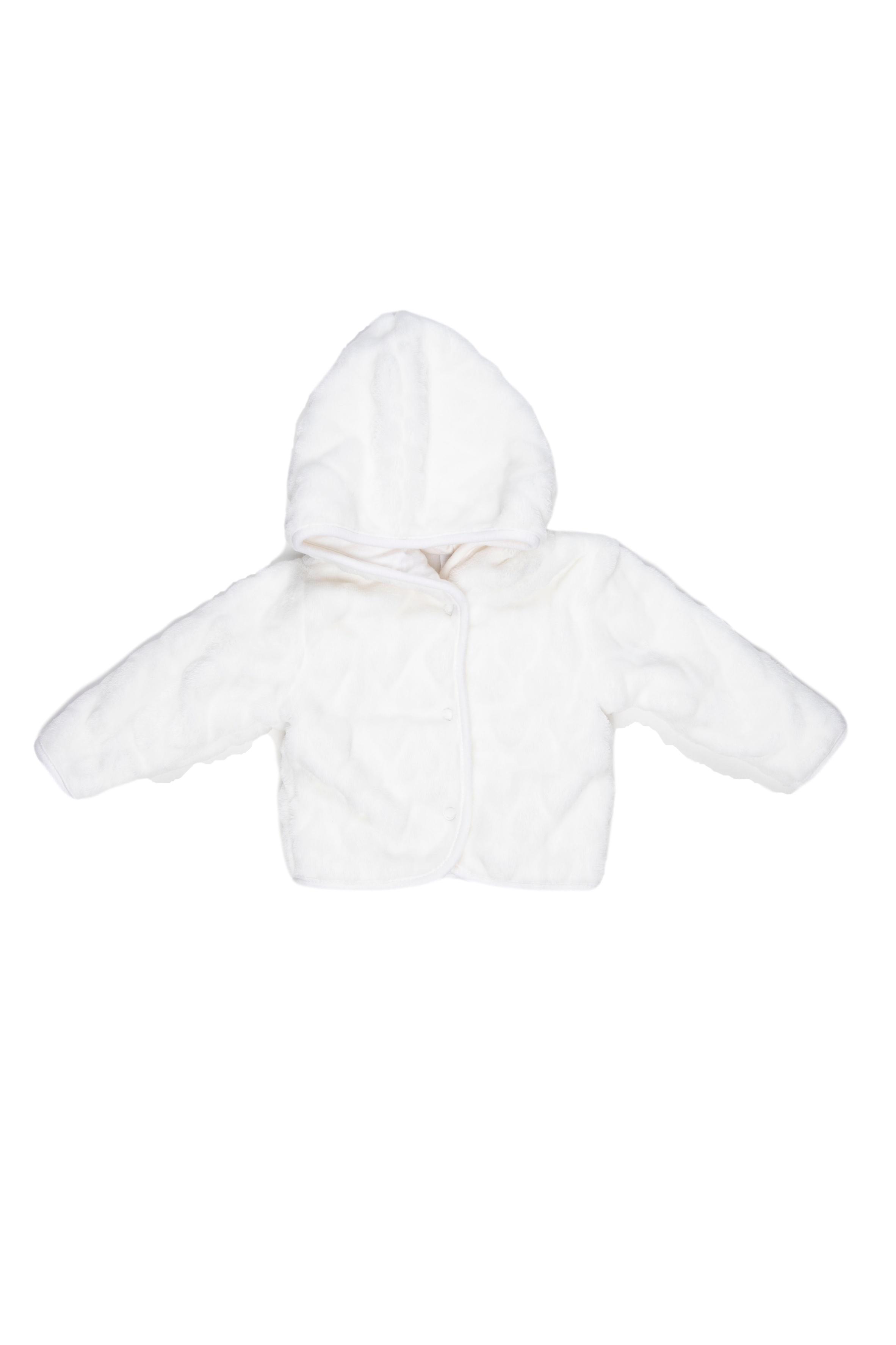 Chaqueta blanca de polar, forrado con algodón por dentro - Baby Club Chic