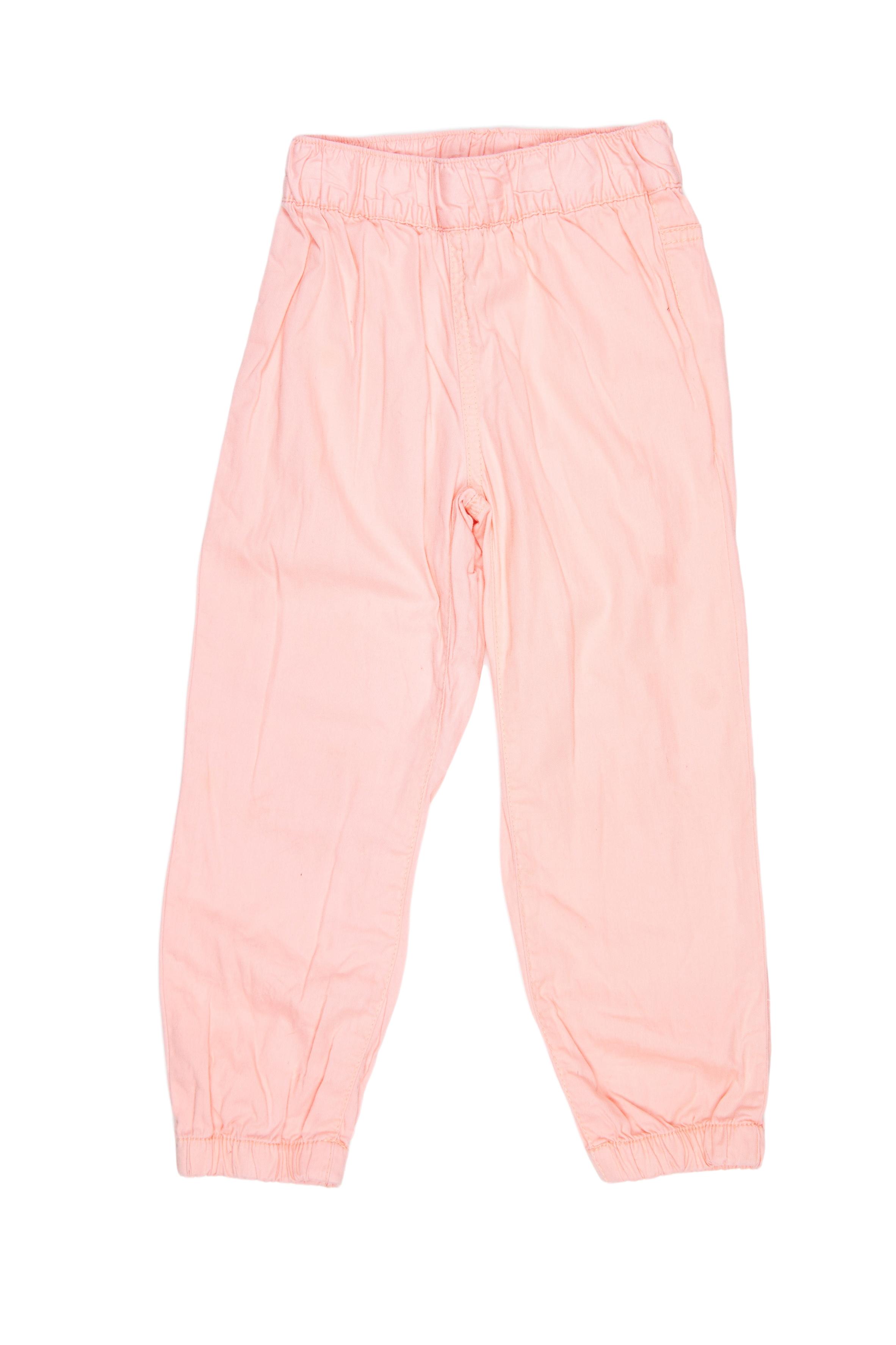 Pantalon de drill delgado color melon con elastico en cintura y tobillos. 100% algodón. Talla en etiqueta 3 - Yamp