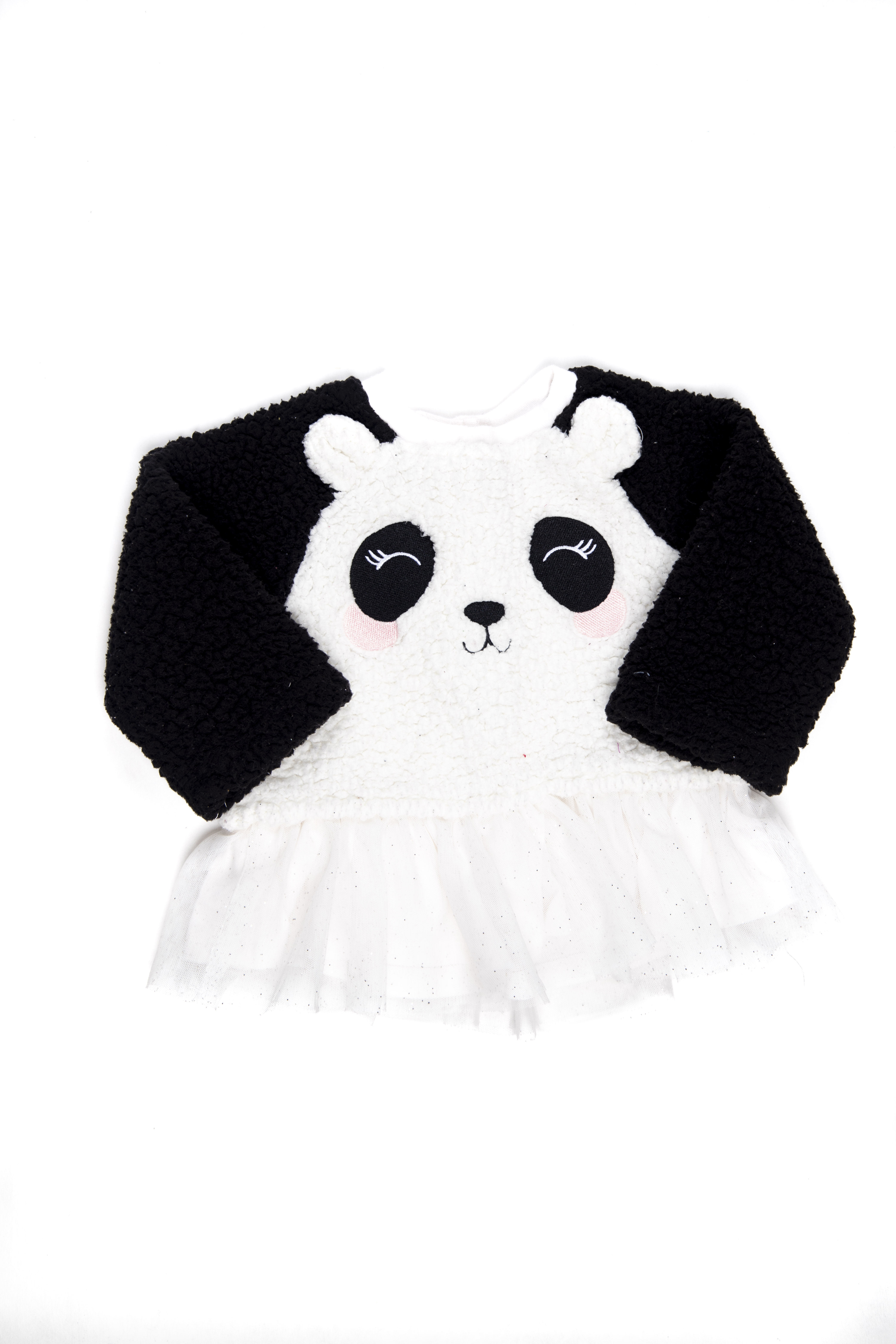 Polera imitación oveja con oso panda y tutu - the childrens place