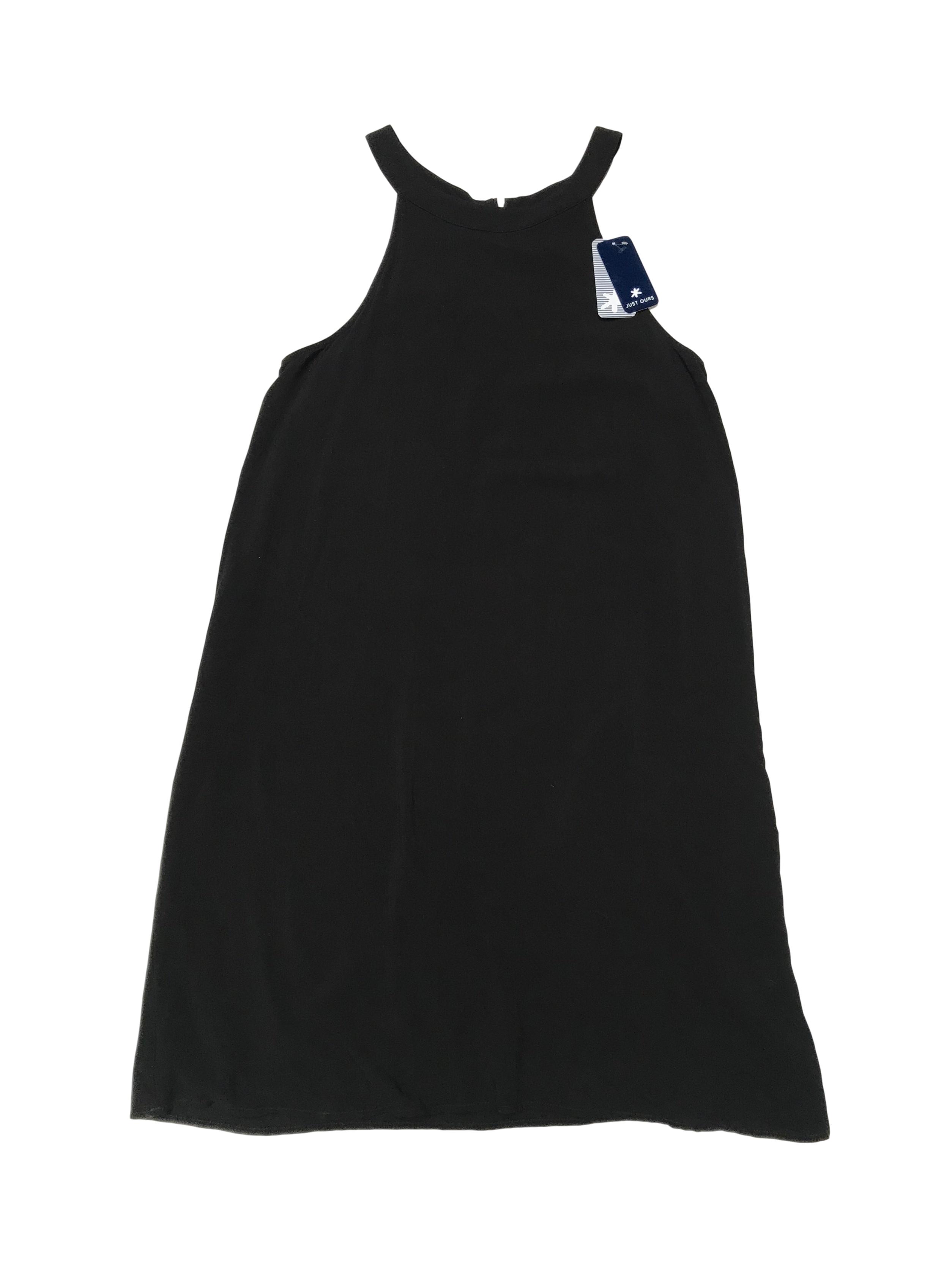 Vestido Splendid negro 100% rayón, corte en A, doble capa de tela y cierre en la espalda. Busto 92cm Largo 92cm. Nuevo con etiqueta. Precio original S/ 420
