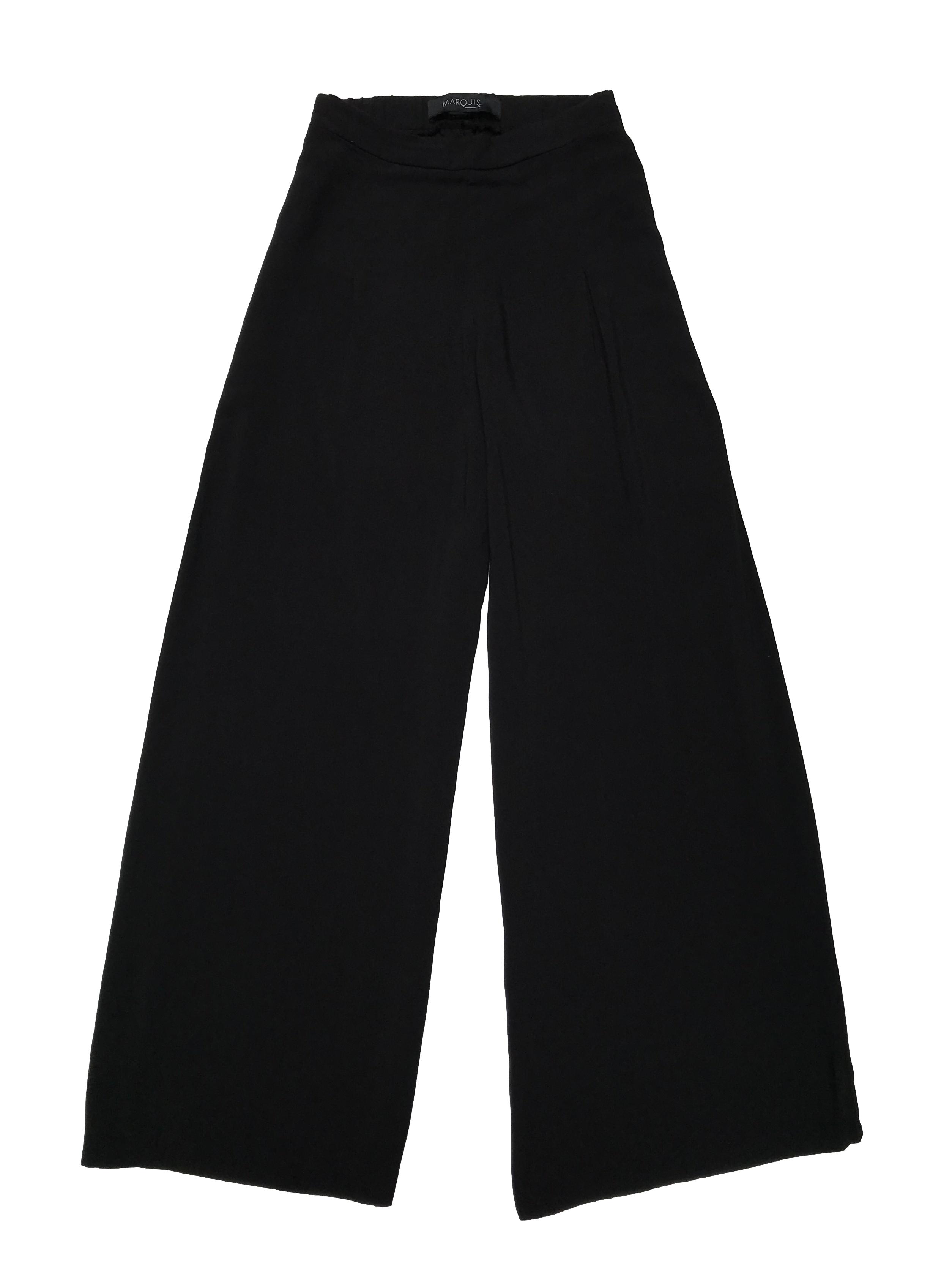 Pantalón palazzo Marquis, 100% viscosa negra, cintura con elástico posterior. Cintura 66cm sin estirar Largo 102cm