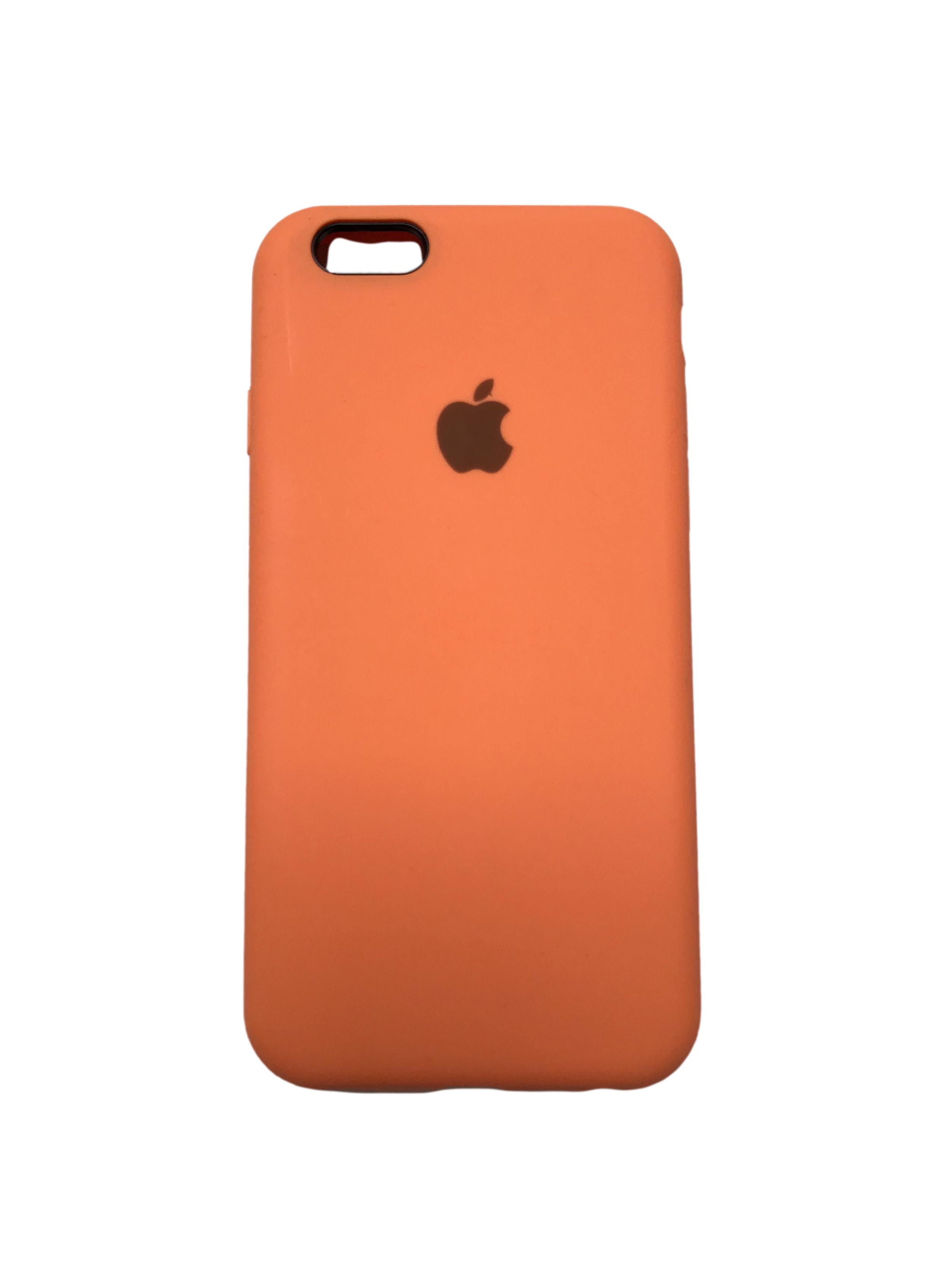Case Iphone de silicona anaranjada con interior agamuzado. Para iPhone 6 / 6s / 7 / 8 / SE