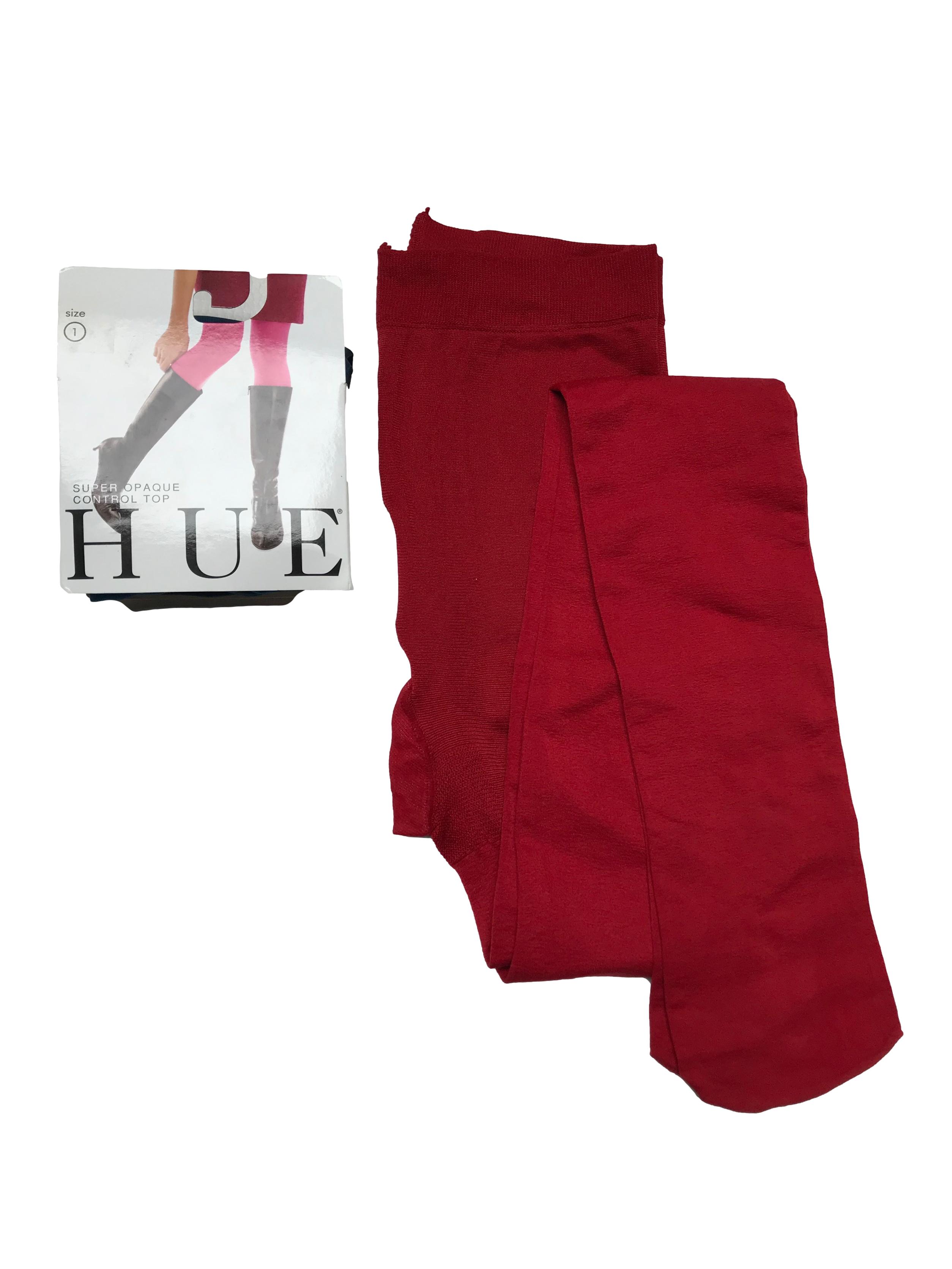 Panties Hue super Opaque control top. Color rojo. 