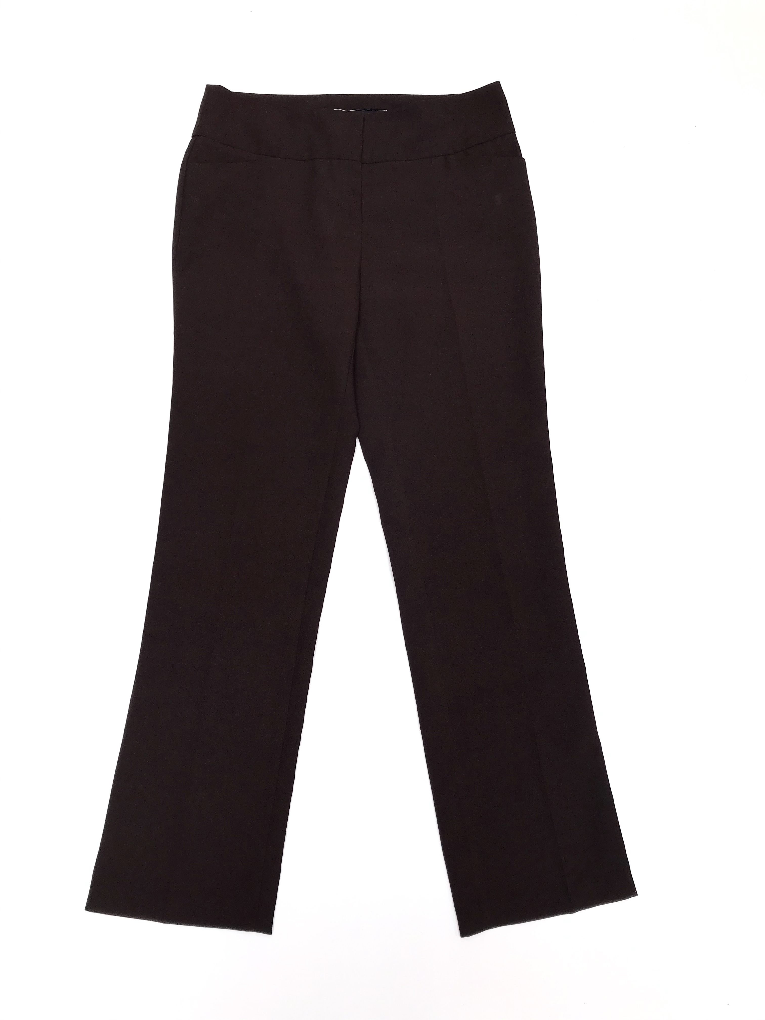 Pantalón Marquis de vestir marrón con bolsillos laterales y posteriores, corte recto